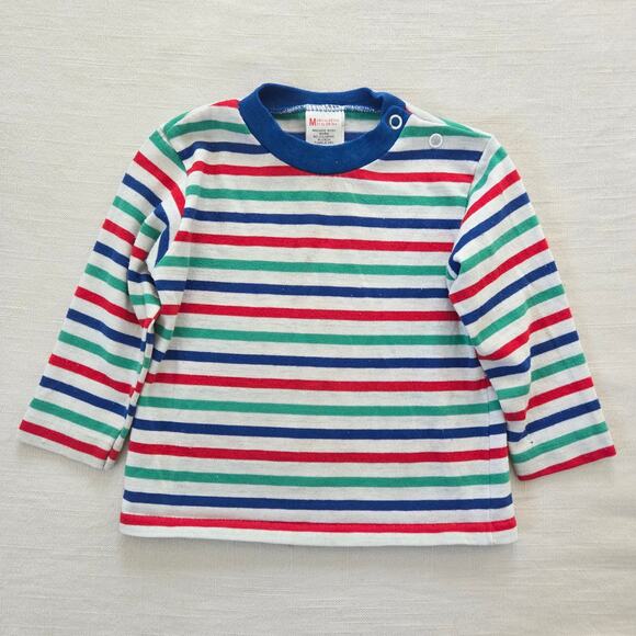 Vintage Other - Vintage Multicolored Striped Long Sleeve 6-9 months
